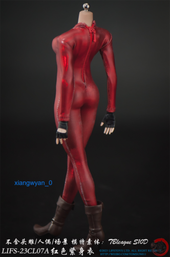 1:6 Red Bodysuit Tights Clothes Model For 12" Female PH TBL Figure Body Toys - Picture 1 of 4
