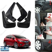 Schlamm Klappe Set Von 4 Schwarz FüR Honda Jazz Type-Ii 2015-2020 S2U