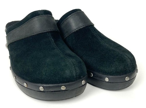 black suede crocs