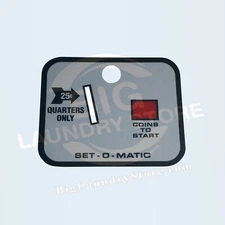 NEW Set-O-Matic OVERLAY ONLY for Wascomat Gen 4 or Gen 5 Coin Drop, Acceptor