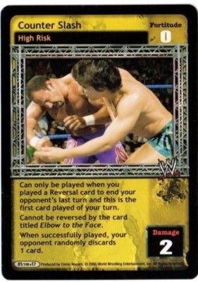 WWE: Counter Slash [Played] card type High Risk Raw Deal Wrestling WWF ...