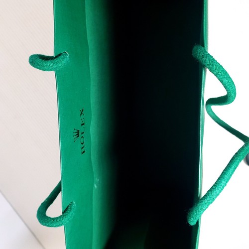 100% Authentic Rolex Green Paper Gift Shopping Bag Luxury Tote Bag BRAND NEW - Picture 8 of 9