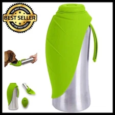 Dog Water Bottle Portable Pet Water Dispenser Stainless Steel Foldable Travel