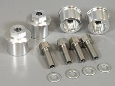 2 Pairs 15mm Aluminum Wheel Hub Spacer Extender Widener RC 1/10 Tamiya 12mm Hex