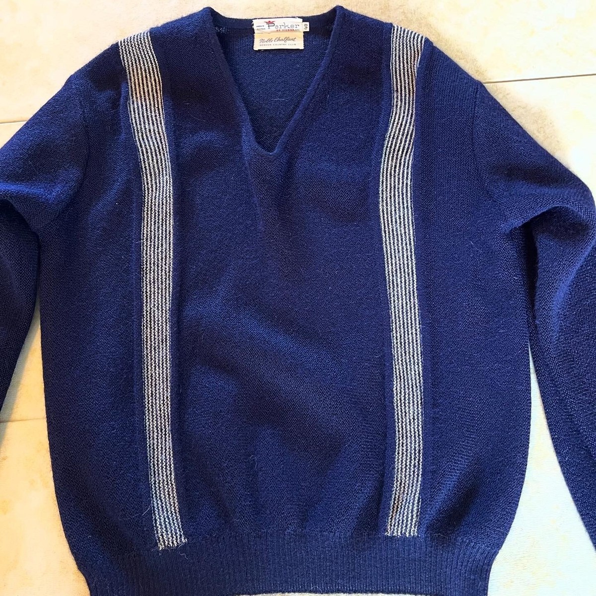 1960s Vintage Alpaca Parker Of Vienna V Neck Pullover
