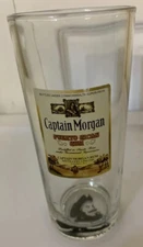Captain Morgan Spiced Rum 6.25" Tall Drinking Collector Glass Tumbler 16 oz