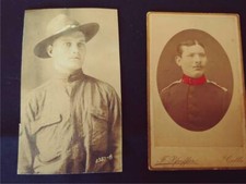VINTAGE GERMAN GERMANY PHOTOS CARTES DE VISITE CABINET CARD MILITARY UNIFORM MEN