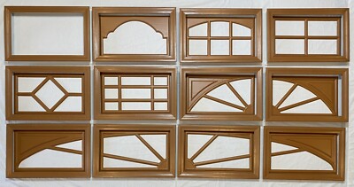 Golden Oak Amarr Garage Door Window Kit Short Panel Frame Insert Glass Options
