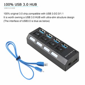 4 Port Super Speed Verteiler Usb 30 Hub Adapter Mit Netzteil Für