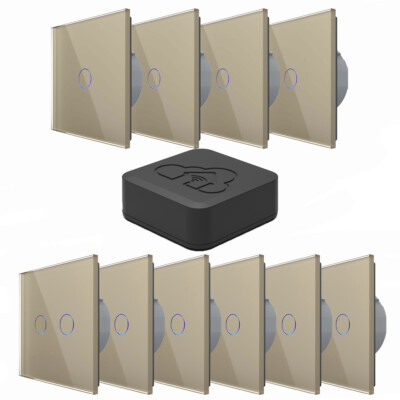 LIVOLO Starterpaket-5 Smarthome System mit Schalter Blenden Vorteilspreis Gold