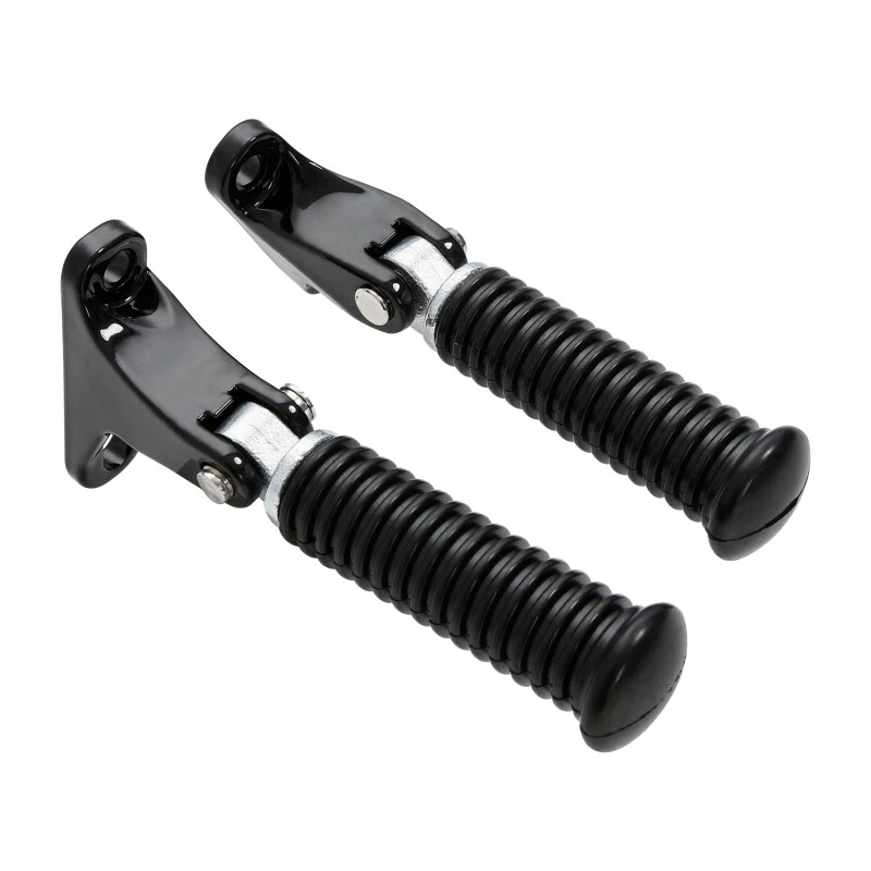 Clavijas traseras negras para pasajero aptas para Harley Touring Road King Glide 1993-2023 Foto 2 de 4