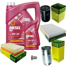 MANN Inspektionspaket 6L MANNOL Diesel TDI 5W-30 für Audi A6 4A C4 1.9
