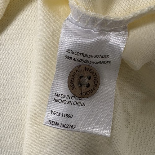 Weatherproof Vintage Button Up Shirt XL Yellow Mens Short Sleeve Athleisure NWT - Picture 8 of 10