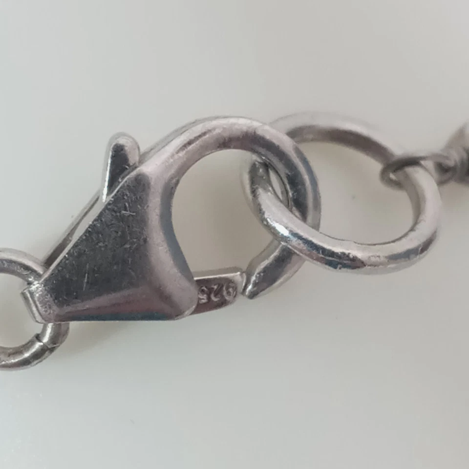 Brazalete de cadena de plata esterlina facetado granate cuarzo lágrima colgante 7,25" Foto 4 de 4