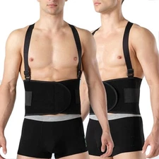 Adjustable Lower Back Brace Lumbar Support Waist Belt with Adjustable Straps US