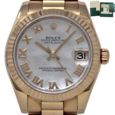 Rolex 31mm President Rose Gold Mother Pearl 2013 178275 ROLEXWARANTYCARD #1279-1