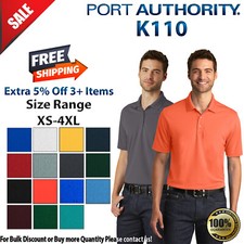 Port Authority K110 Mens Short Sleeve Moisture Wicking UV Micro Mesh Polo Shirt
