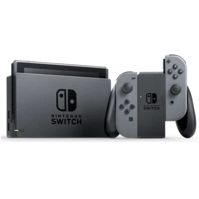 Nintendo Switch - Konsole #grau + Dock + Grip - Bild 1 von 4