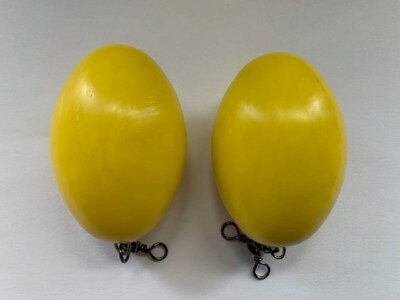 2 x 40g HI-VIZ YELLOW EGG FLOATS - SEA BASS / POLLOCK / PIKE