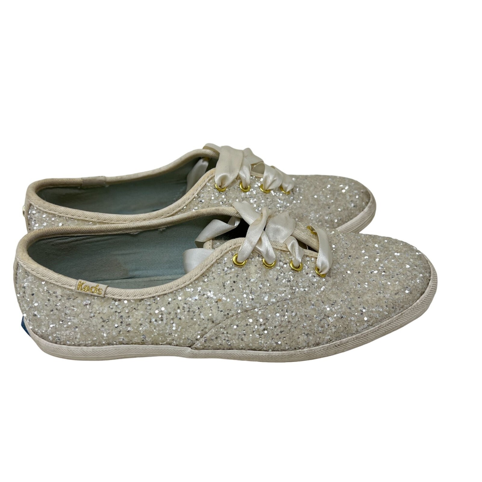 Keds Glitter Sparkle Shoes Sneakers Womens Flats Beig… Gem