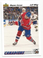 SHAYNE CORSON 1991-92 UPPER DECK CARD NEAR MINT+ CONDITION