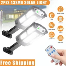 2PCS 99000000LM LED Solar Wall Light Commercial Dusk To Dawn Outdoor Street Lamp