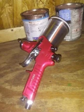 Hvlp Spray Gun Gravity Feed 400CC Aluminum Swivel Cup 1.5mm Nozzle Professional