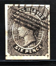 Timbre TURKS ET CAÏQUES - YT n ° 2 année 1872 - oblitéré - côte: 140€