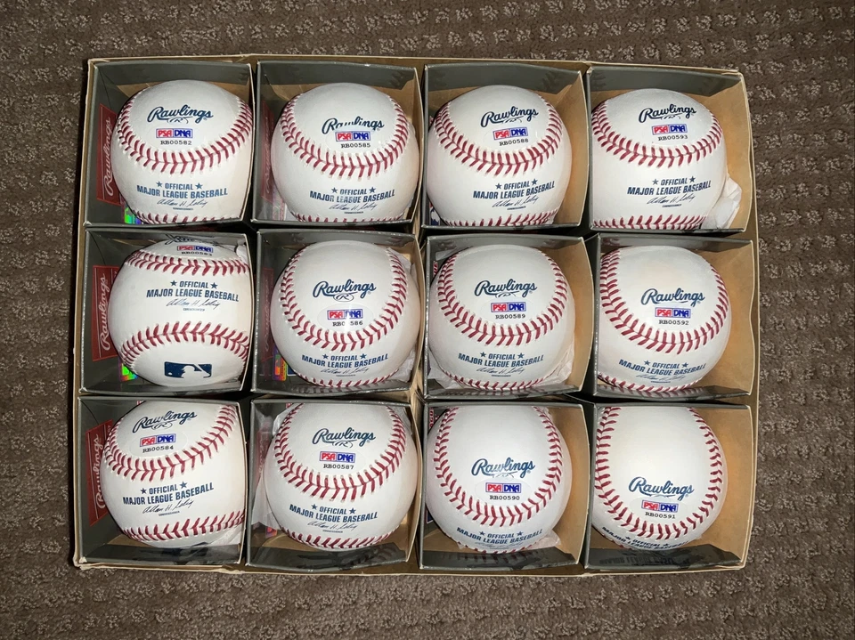 Auténtico autógrafo de béisbol Rob Refsnyder firmado por Rawlings DOCENA OMLB PSA Foto 2 de 4