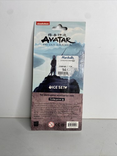 Juego de dados USAopoly Avatar the Last Airbender de 6 piezas NUEVO sellado OP Nickelodeon - Imagen 3 de 3
