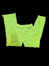 Vintage White Sierra Neon Green Yellow Pants