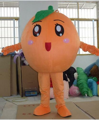 Orange Mascot Costume Suit Cosplay Party Game Dress Outfit Advertising Halloween - Picture 13 of 18
