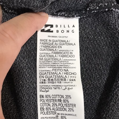 Billabong Still Chill Crop Hoodie Women’s Size L/12 Color Black Long Sleeve’s - Picture 10 of 15