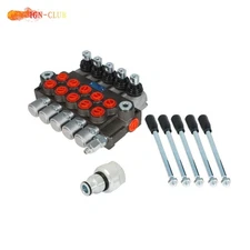 5 Spool Hydraulic Controller Ports Interface 13GPM SAE With Conversion Plug