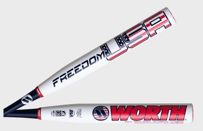 Worth Freedom USSSA Balanced Slowpitch Softball 2 1/4  Barrel Bat WFR22U 26oz
