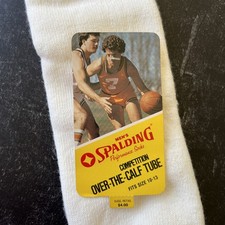 Vintage Spalding Over The Calf Tube Sock 22  Long White Socks NEW w/ Tag 10-13