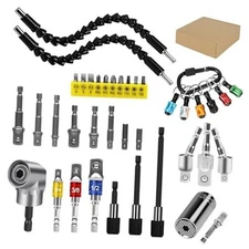 Flexible Drill Bit Extension Set 38Pcs, Right Angle Drill Attachment, Colorful