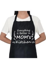 Mom's Kitchen Apron with Fun Quote - Ideal for Cooking Enthusiasts