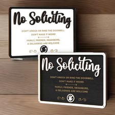 2 Pack No Soliciting Sign For House Door Do Not Knock Don t Make It Weird Signs