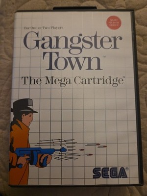 Gangster Town for Sega Master System Complete CIB Game Box Manual with Hangtab