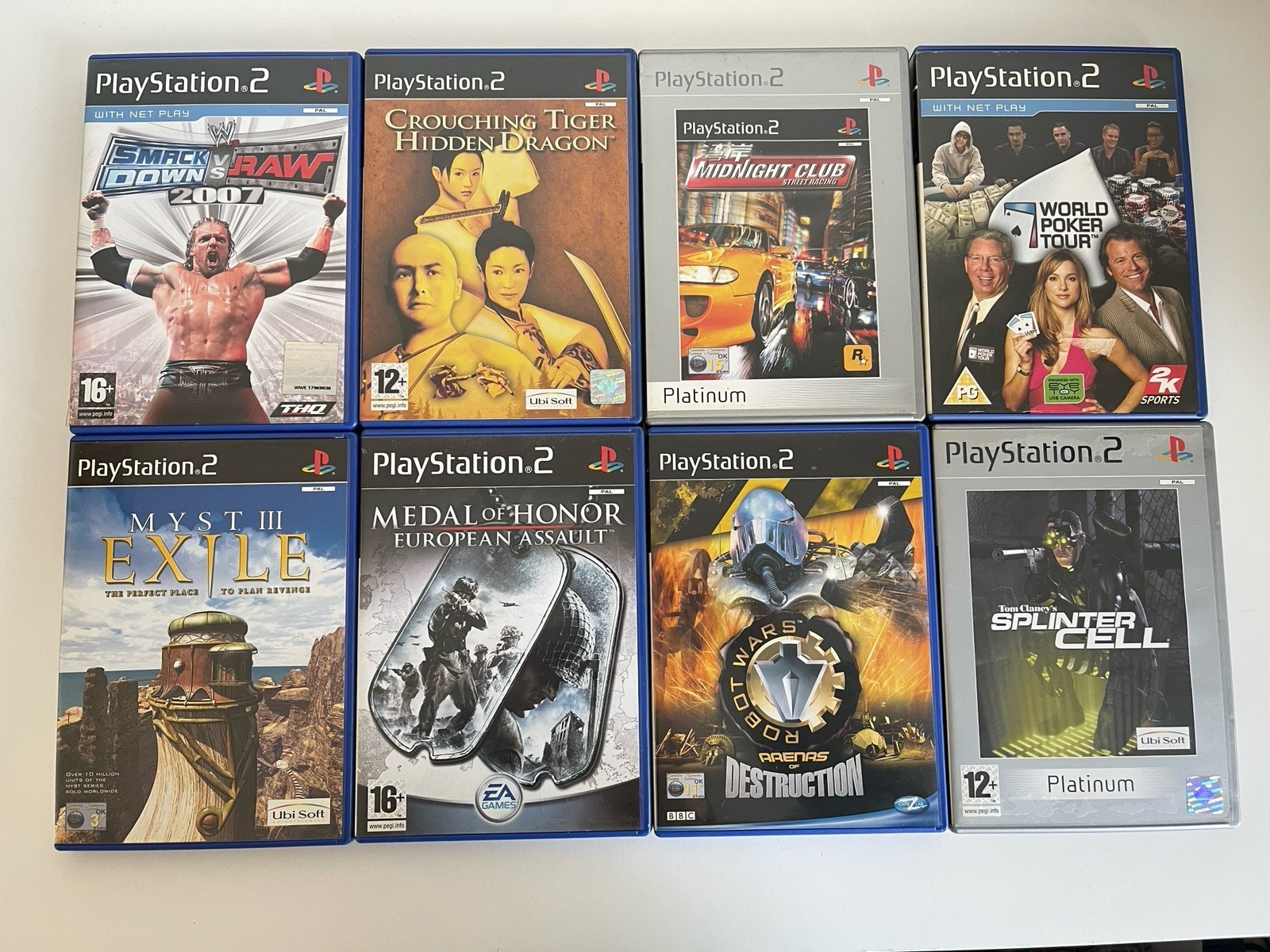 Playstation 2 PS2 Games Bundle 8 Games Mixed Titles Complete With Manuals
