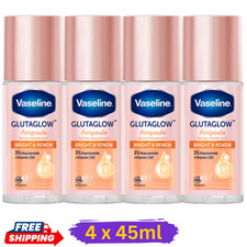 4 X Vaseline GlutaGlow Ampoule Serum Deodorant Roll-On Bright  Renew 45ml