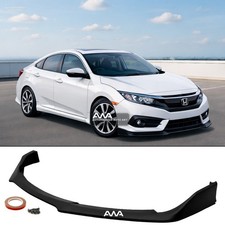 Fits 16-18 Honda Civic 10th Gen Non-si Type R Style Front Bumper Lip Spoiler Pu