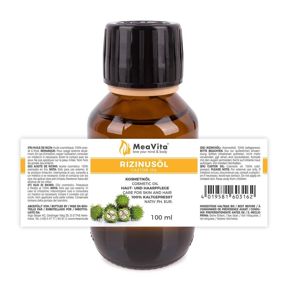 Olio di ricino 100% biologico spremuto a freddo - Immagine 2 di 4