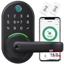 Smart Door Handle Lock with Keypad: Fingerprint Smart Knob - Keyless Entry