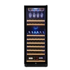 Dual Zone Wine Cooler Built-In Luxury Wine Cellar with lass Door Adjustable Ther