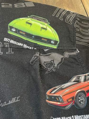 Camisa David Carey Ford Mustang Estampado Completo Talla XL Negra Abotonada Mach 1 - Imagen 18 de 24