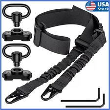 Tactical 2 Point Sling QD Swivel Rifle Adjustable Gun Sling Strap Swivel Mount