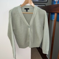 NEW LOOK Ribbed Cotton Blend Cardigan Size S