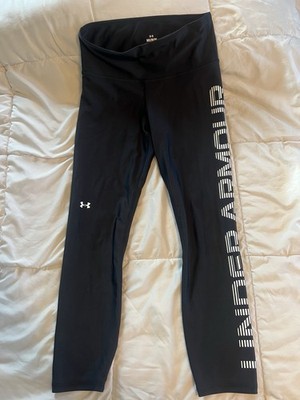 Women s Under Armour Leggings Black Size Medium Writing On Side